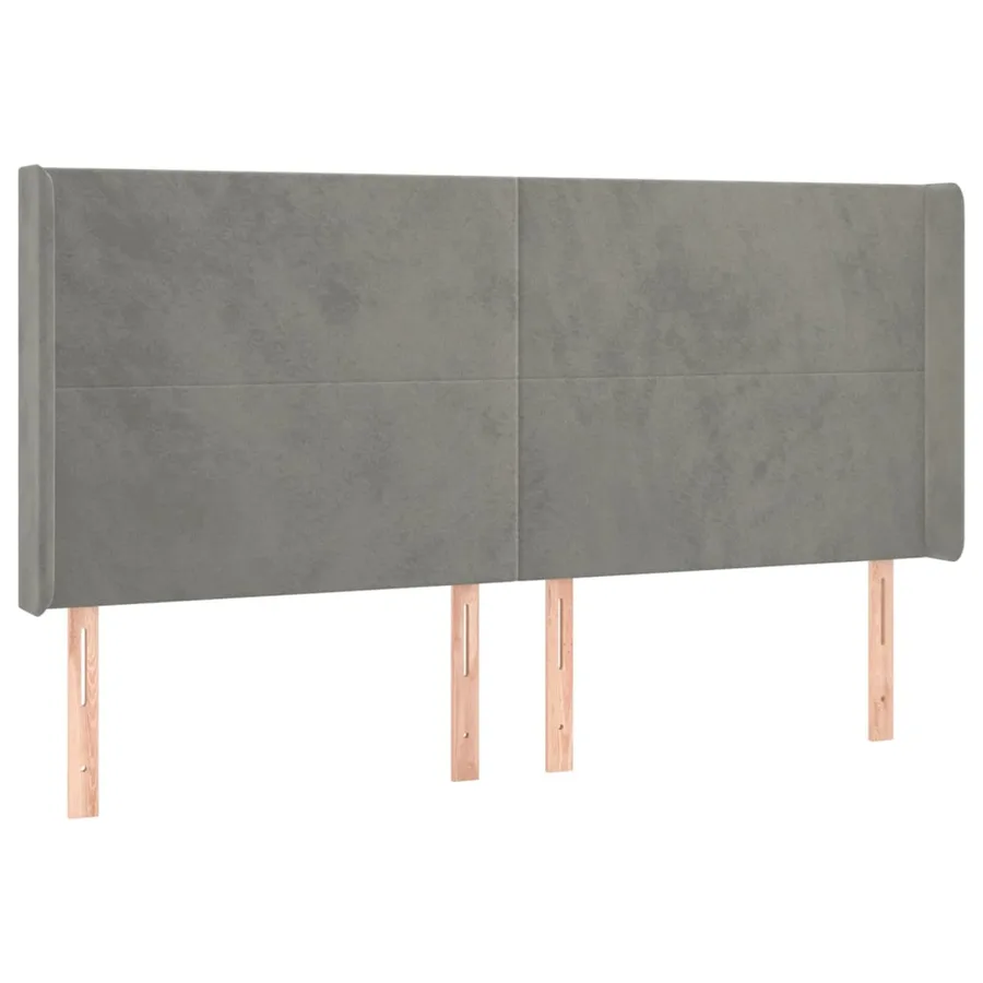 Sommier à lattes de lit matelas et LED Gris clair 180x200 cm - 7