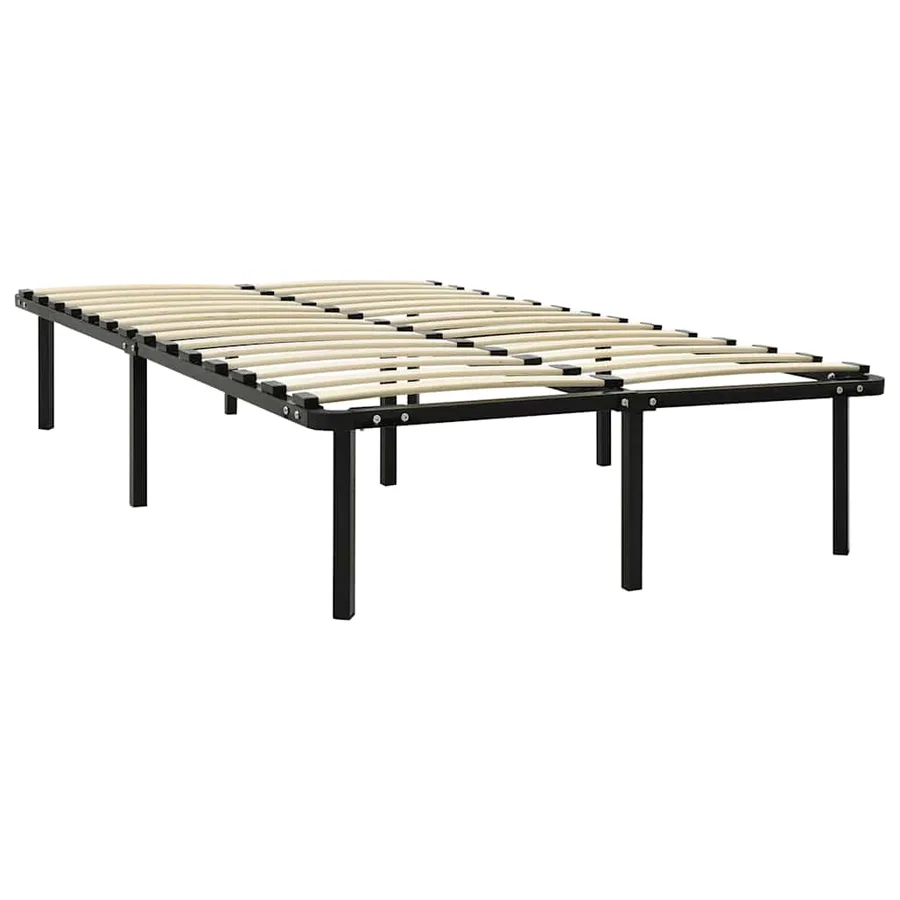 Cadre de lit sans matelas noir métal 180x200 cm - 2