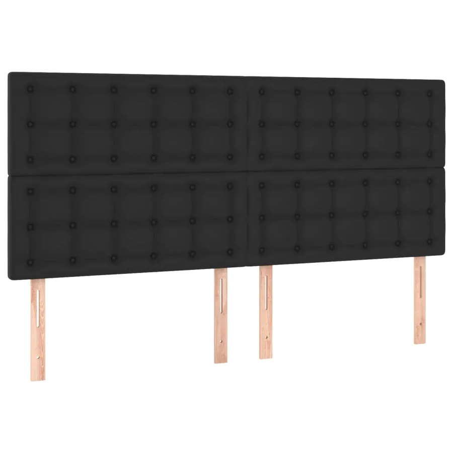 Cadre de lit sans matelas noir 160x200 cm similicuir - 9