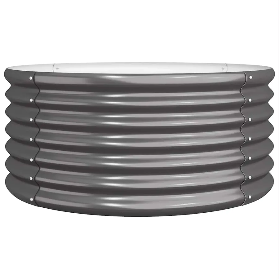 Jardinière Acier galvanisé 80x80x36 cm Anthracite - 2