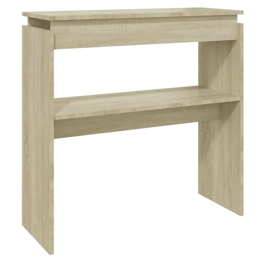 Table console chêne sonoma 80x30x80 cm bois d'ingénierie - 2