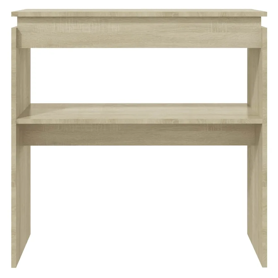 Table console chêne sonoma 80x30x80 cm bois d'ingénierie - 3