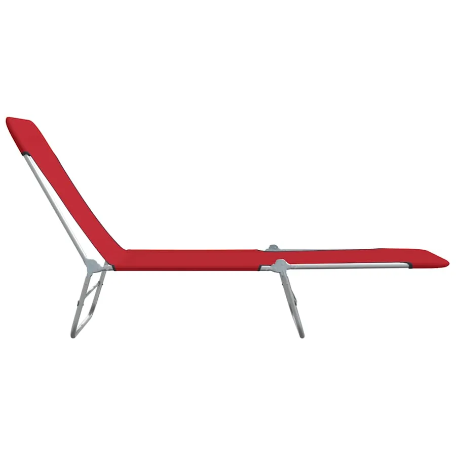 Chaises longues pliables lot de 2 Acier et tissu Gris - 34