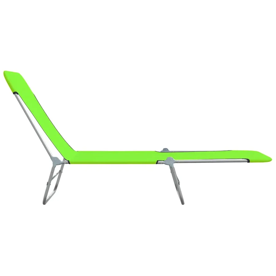 Chaises longues pliables lot de 2 Acier et tissu Gris - 64