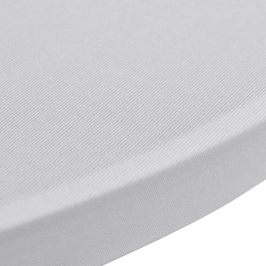 Housses élastiques de table Ø 60 cm Blanc 4 pcs - 5