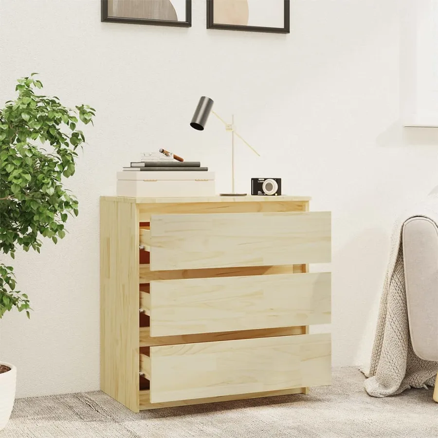 Table de chevet 60x36x64 cm Bois de pin massif - 7