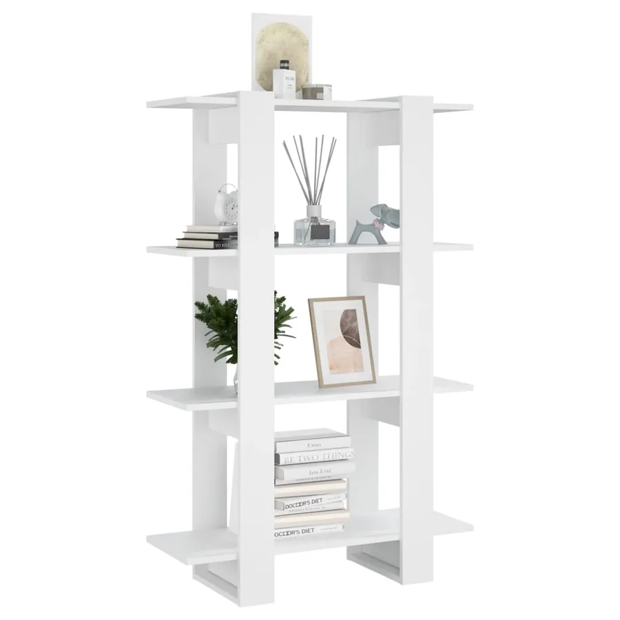 Bibliothèque/Séparateur de pièce Blanc 80x30x123,5 cm - 4