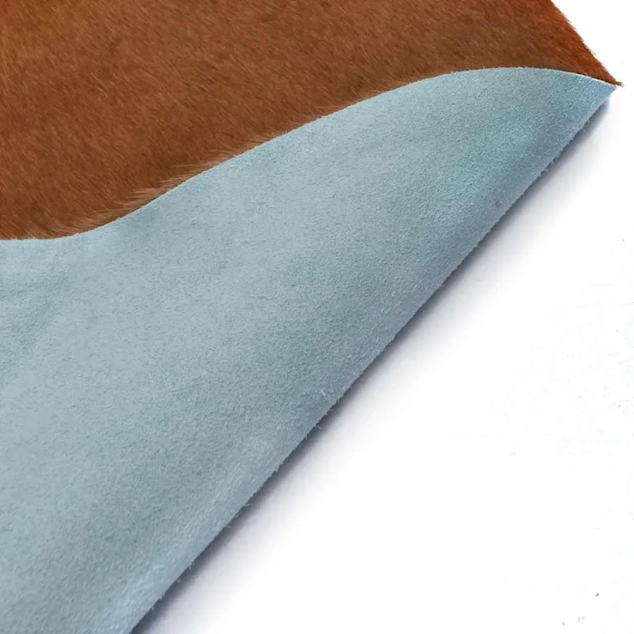 Tapis en peau de vache véritable Marron et blanc 150 x 170 cm - 4