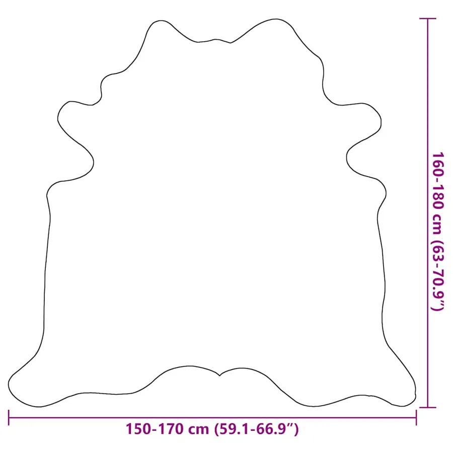 Tapis en peau de vache véritable Marron et blanc 150 x 170 cm - 9