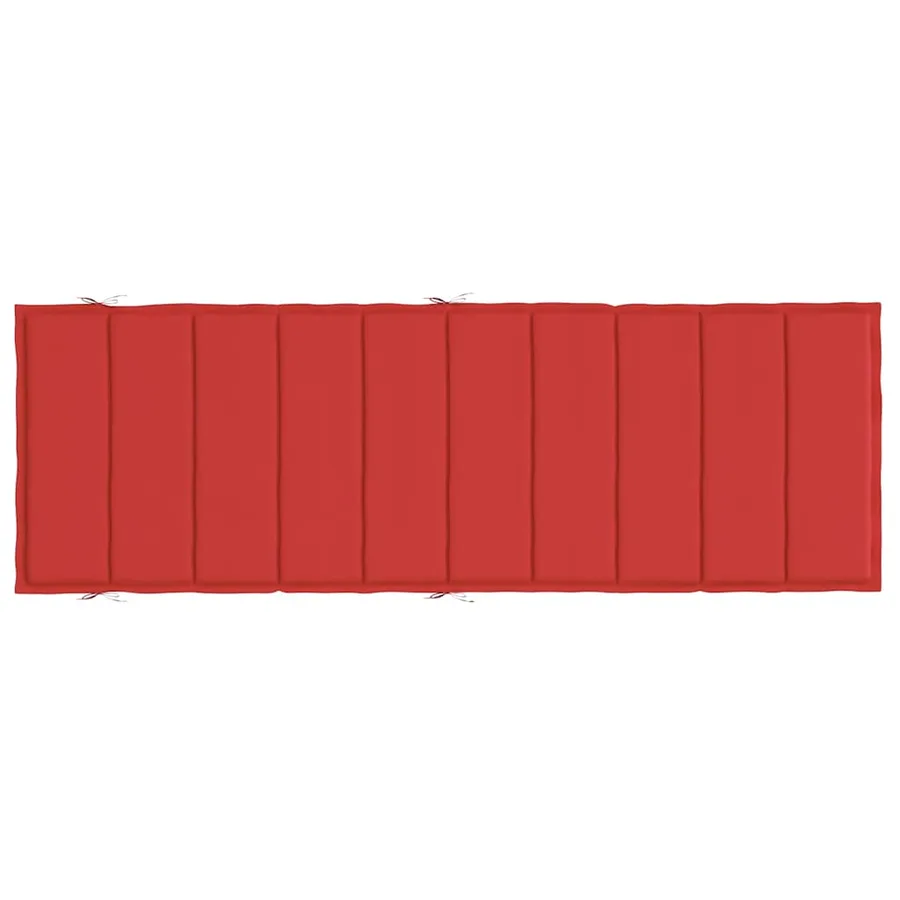 Coussin de chaise longue rouge 186x58x4 cm tissu oxford - 5