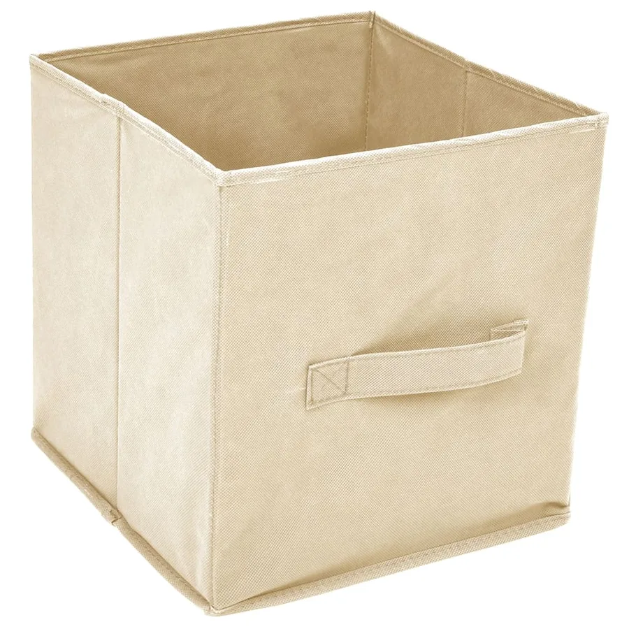 Armoire de rangement 4 paniers en tissu Crème 63x30x71 cm Acier - 5
