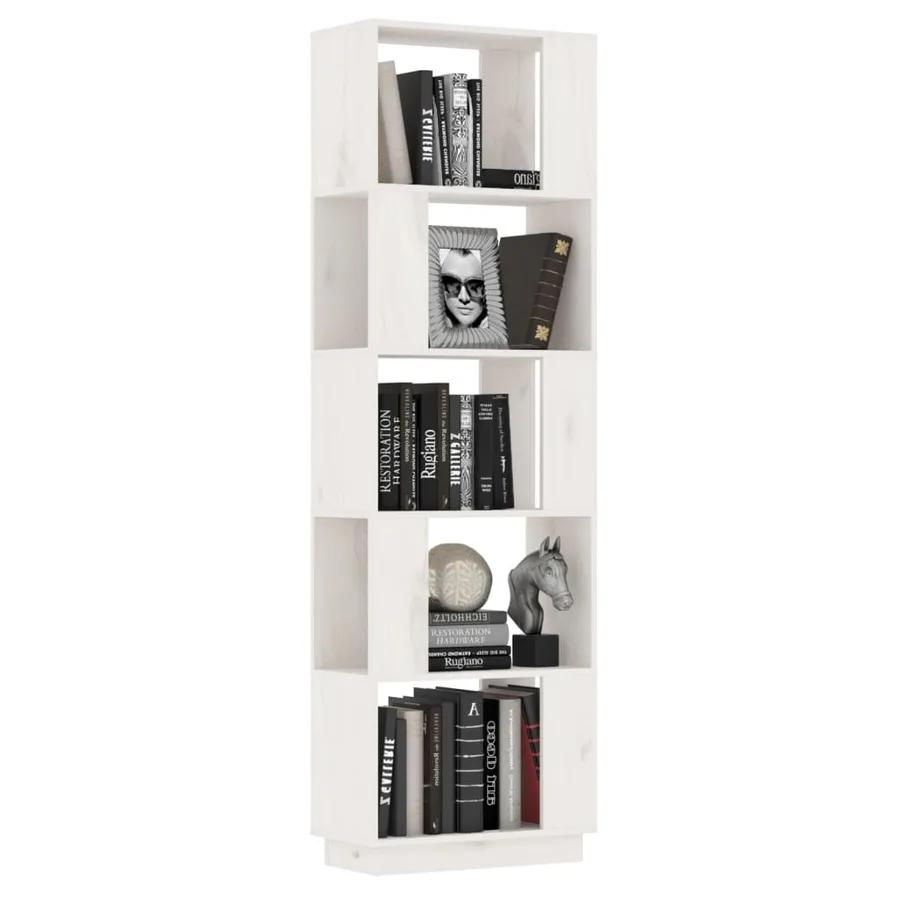Bibliothèque/Séparateur de pièce Blanc 51x25x163,5cm Pin solide - 4
