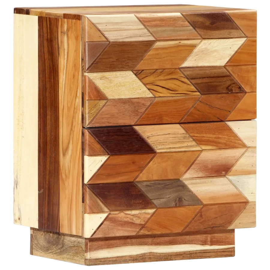 Table de chevet 40 x 30 x 50 cm Bois de récupération massif - 10