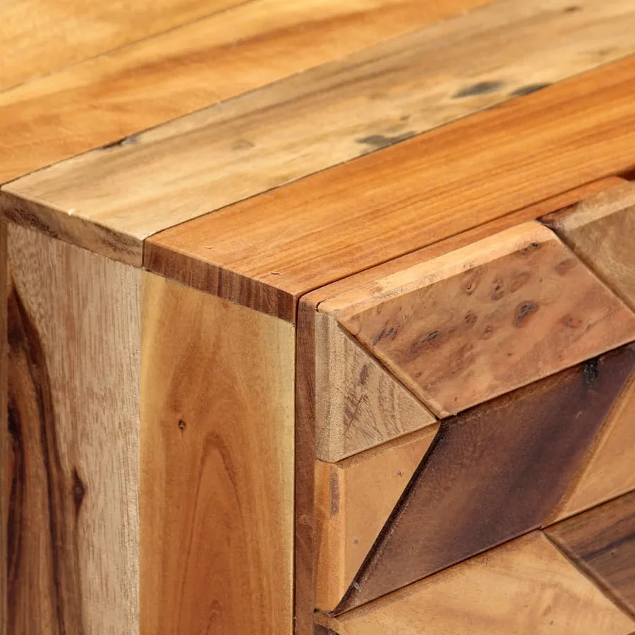 Table de chevet 40 x 30 x 50 cm Bois de récupération massif - 6