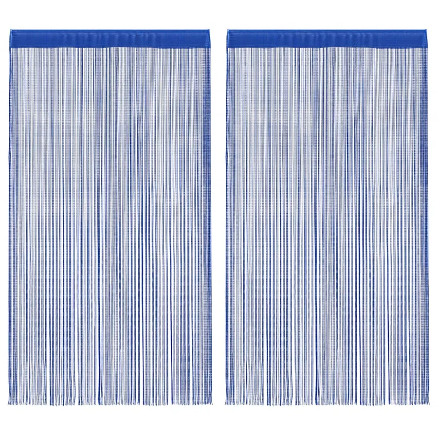 Rideau en fils 2 pcs 140 x 250 cm Bleu