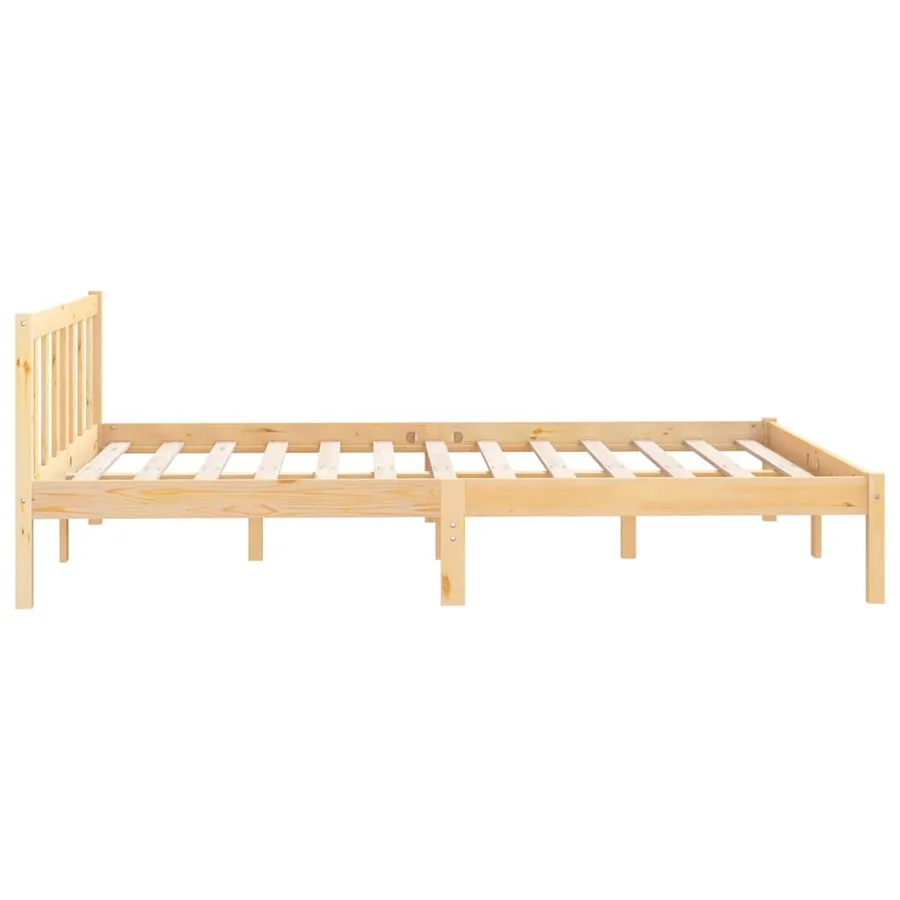 Cadre de lit sans matelas bois massif 140x200 cm - 6