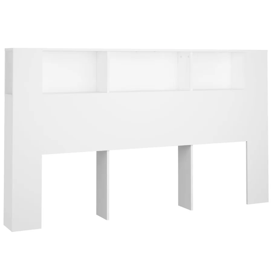 Armoire de tête de lit Blanc 180x18,5x104,5 cm - 2