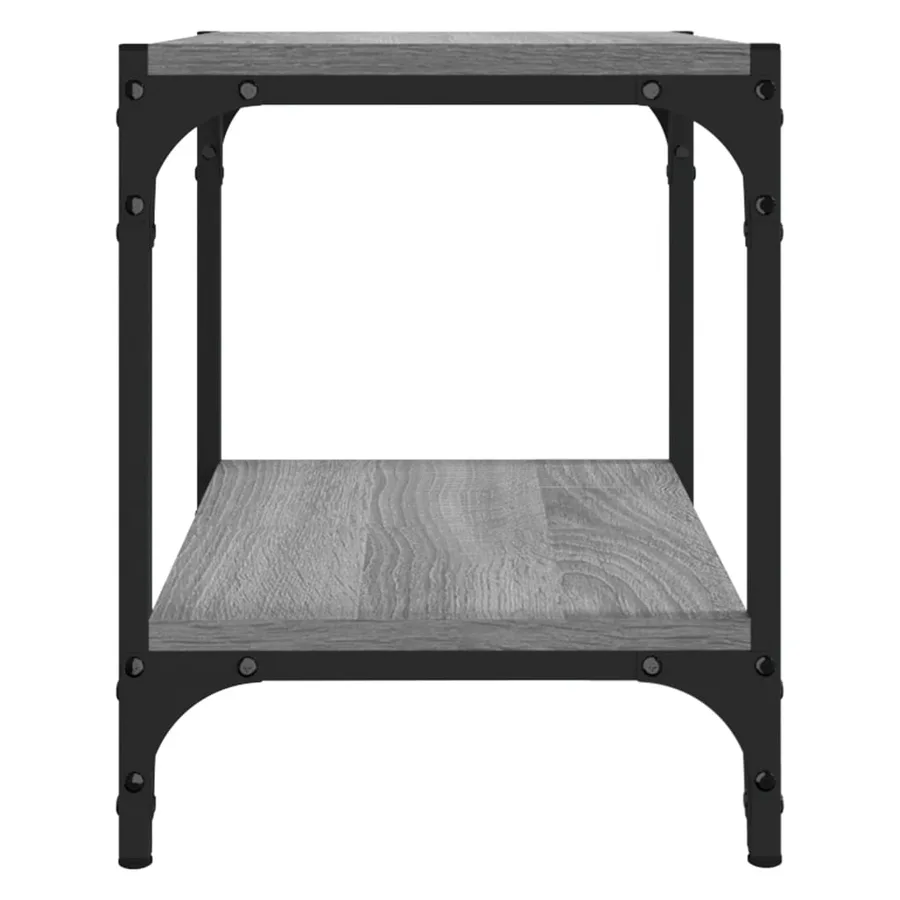 Meuble TV Sonoma gris 40x33x41 cm Bois d'ingénierie et acier - 5