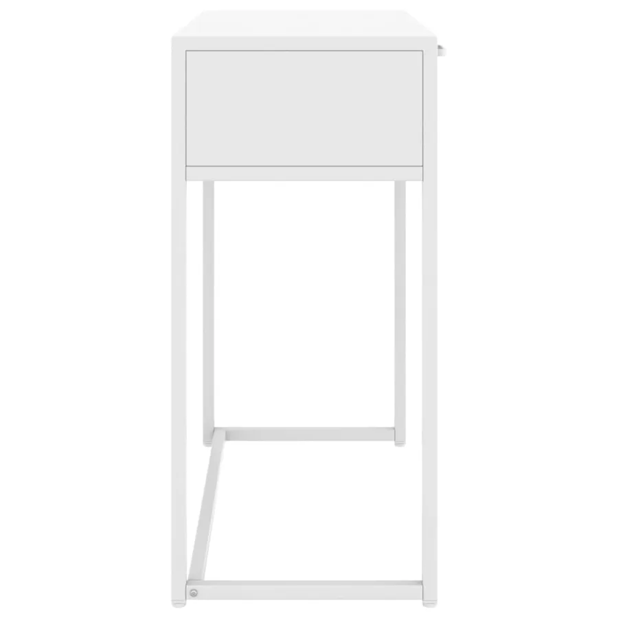 Table console Blanc 72x35x75 cm Acier - 4
