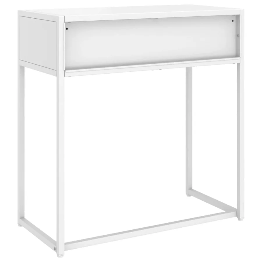 Table console Blanc 72x35x75 cm Acier - 5