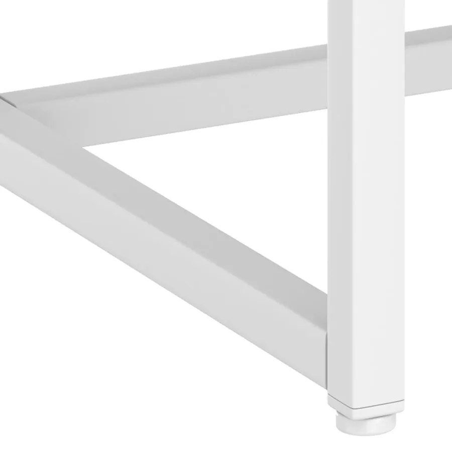 Table console Blanc 72x35x75 cm Acier - 8