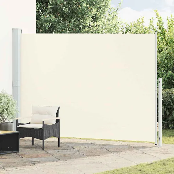 Auvent latéral rétractable de patio 200x300 cm Crème