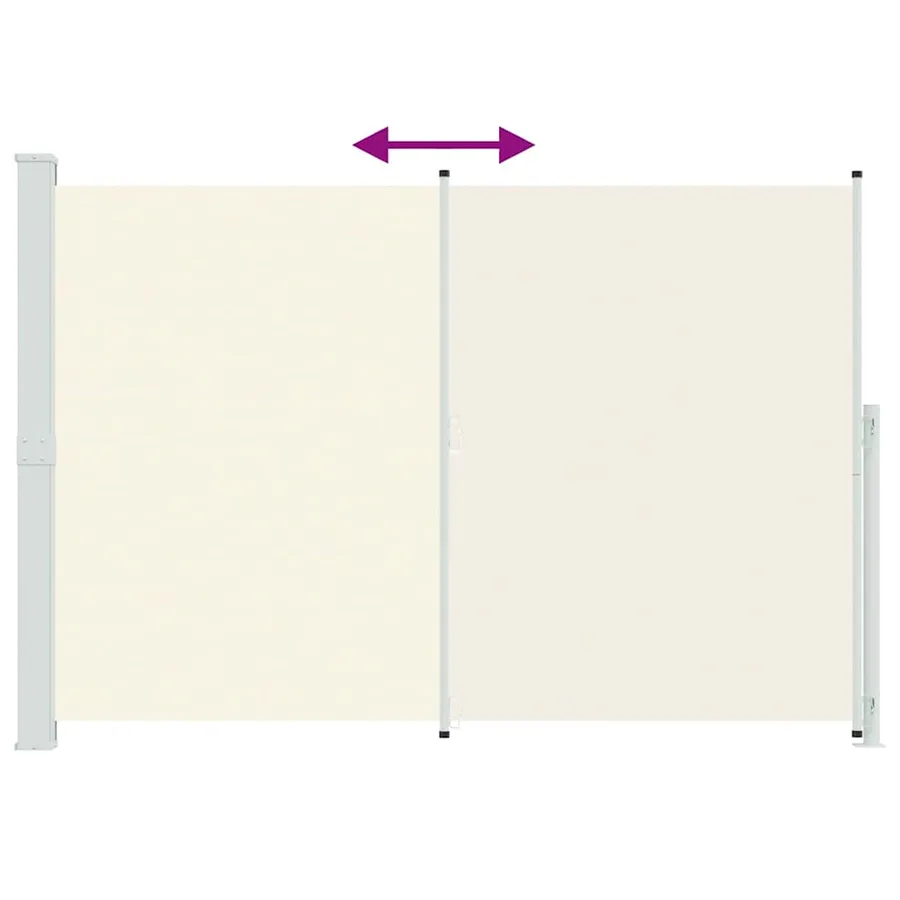 Auvent latéral rétractable de patio 200x300 cm Crème - 7