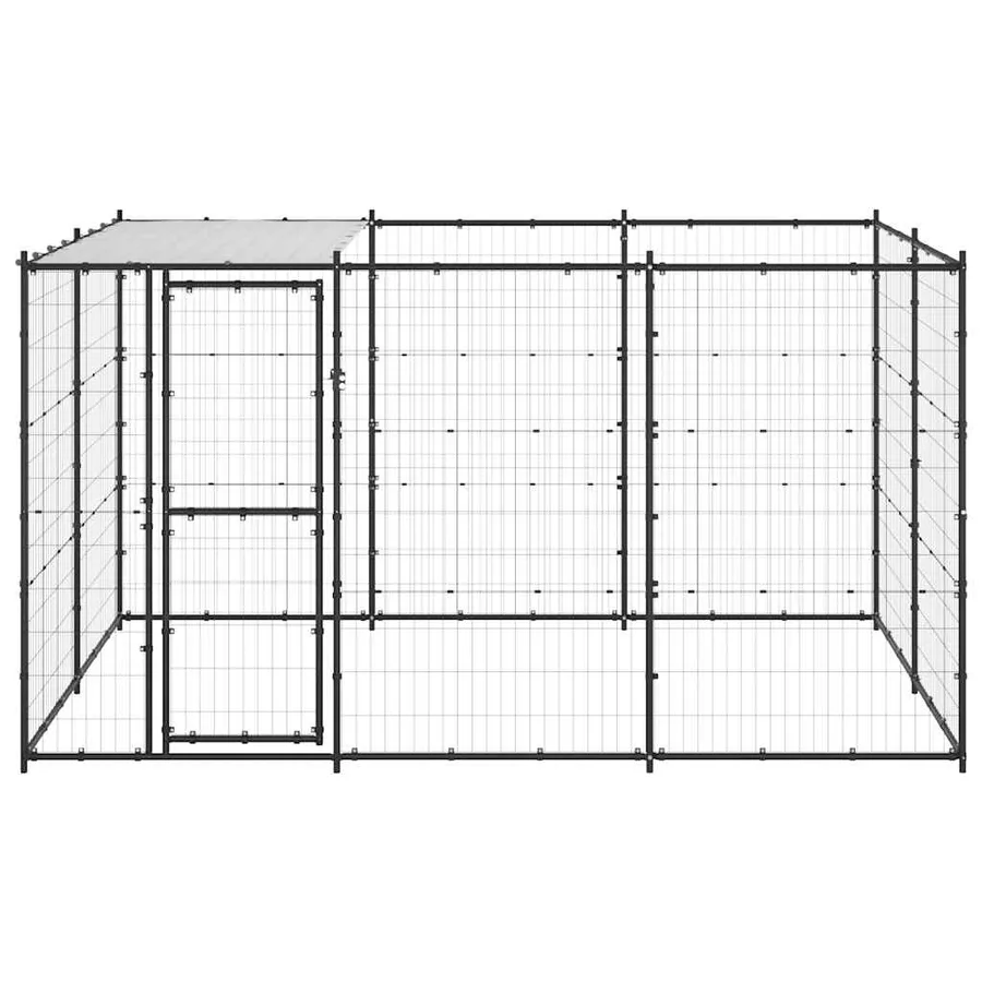 Chenil extérieur Acier avec toit 7,26 m² - 4