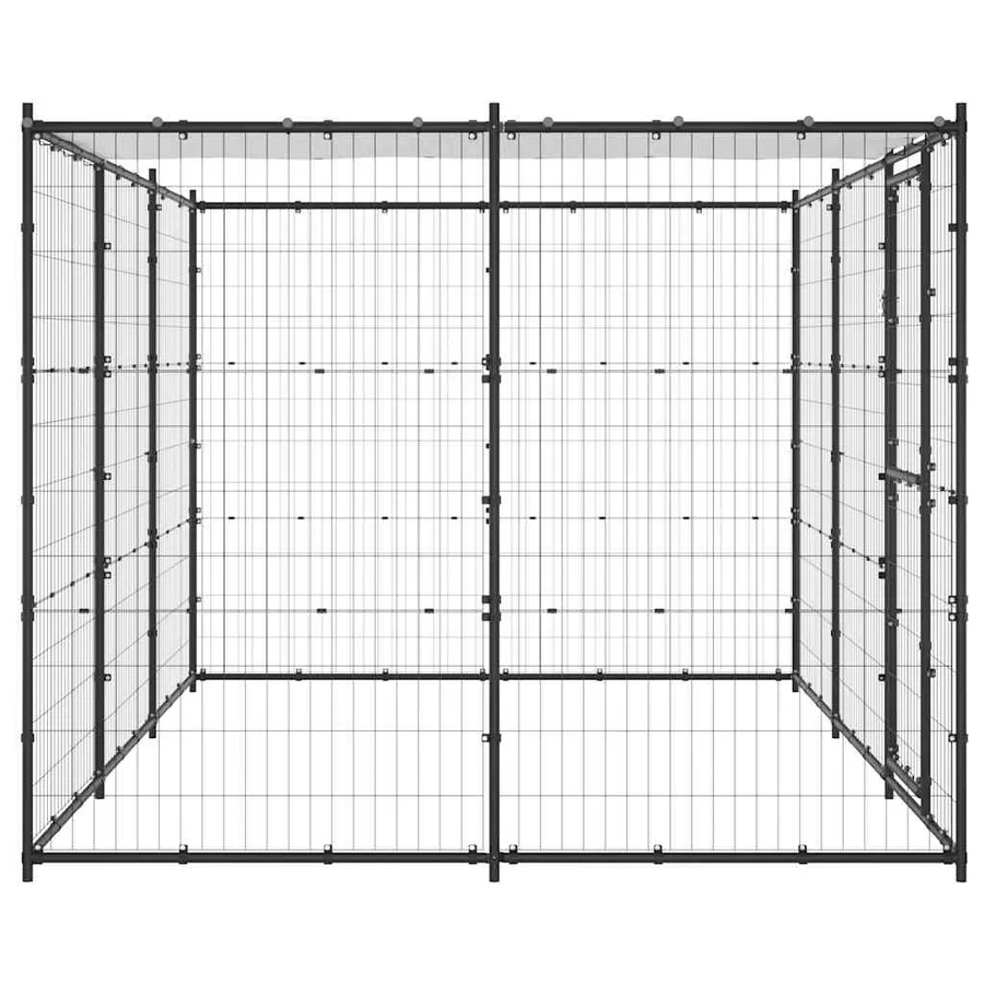Chenil extérieur Acier avec toit 7,26 m² - 5