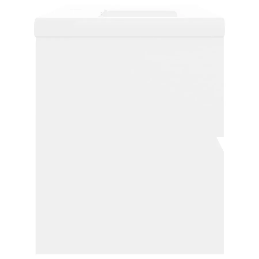 Armoire d'évier avec lavabo intégré Blanc Aggloméré - 8