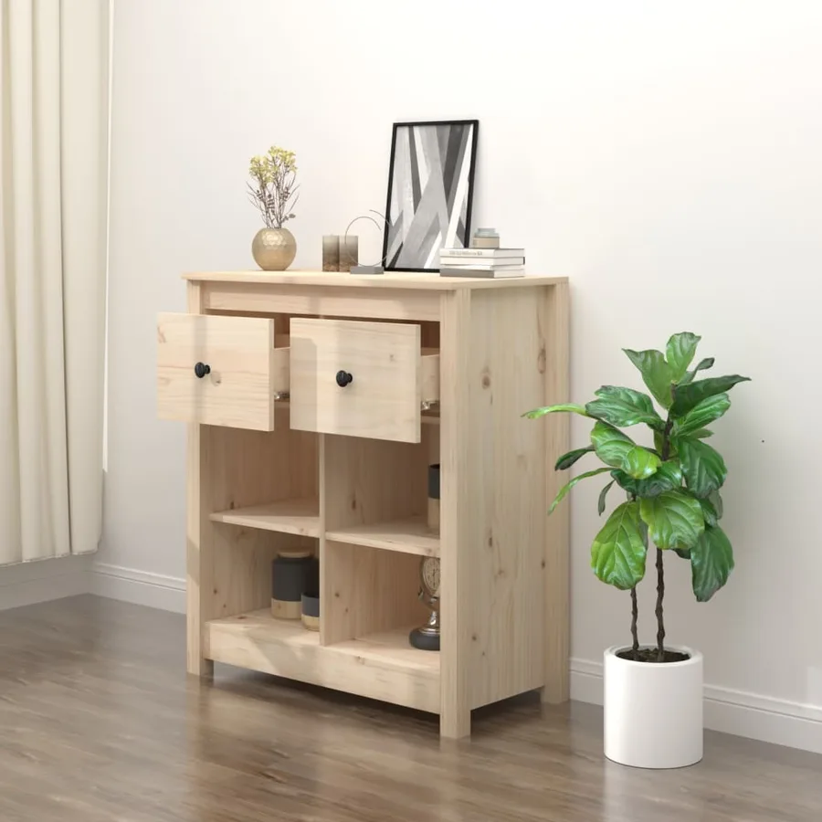Buffet 70x35x80 cm Bois massif de pin - 6