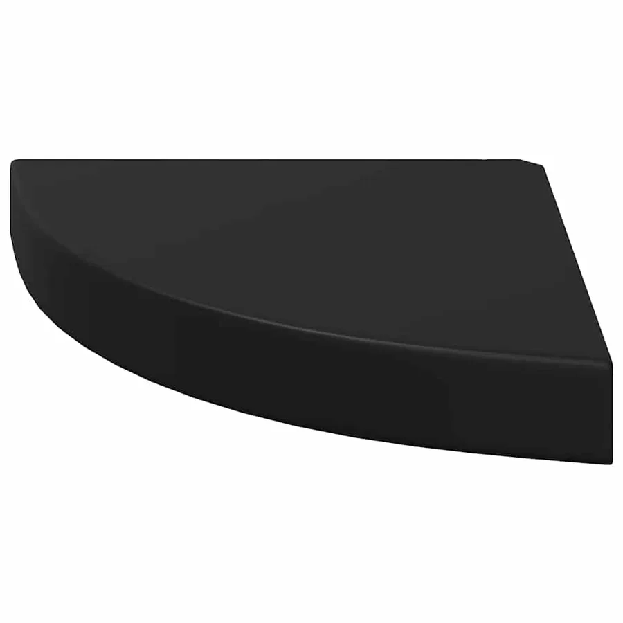 Étagères d'angle flottantes 2 pcs noir 25x25x3,8 cm MDF - 6