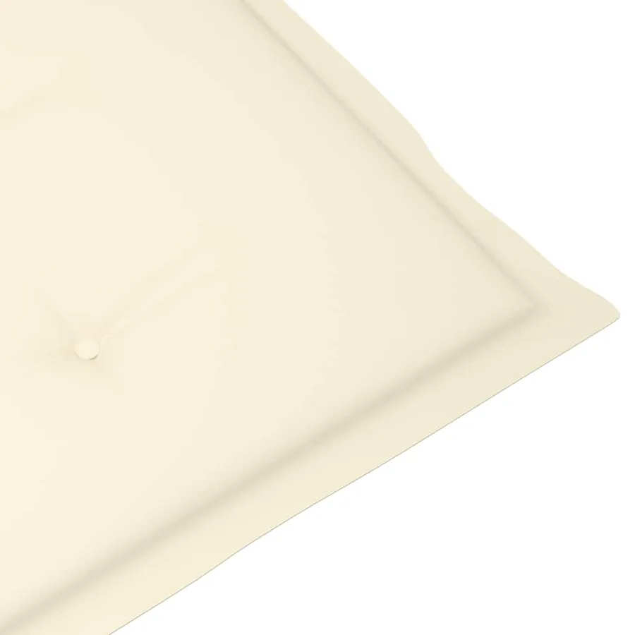 Chaise longue d'extérieur repose-pied et coussin Acacia solide - 9