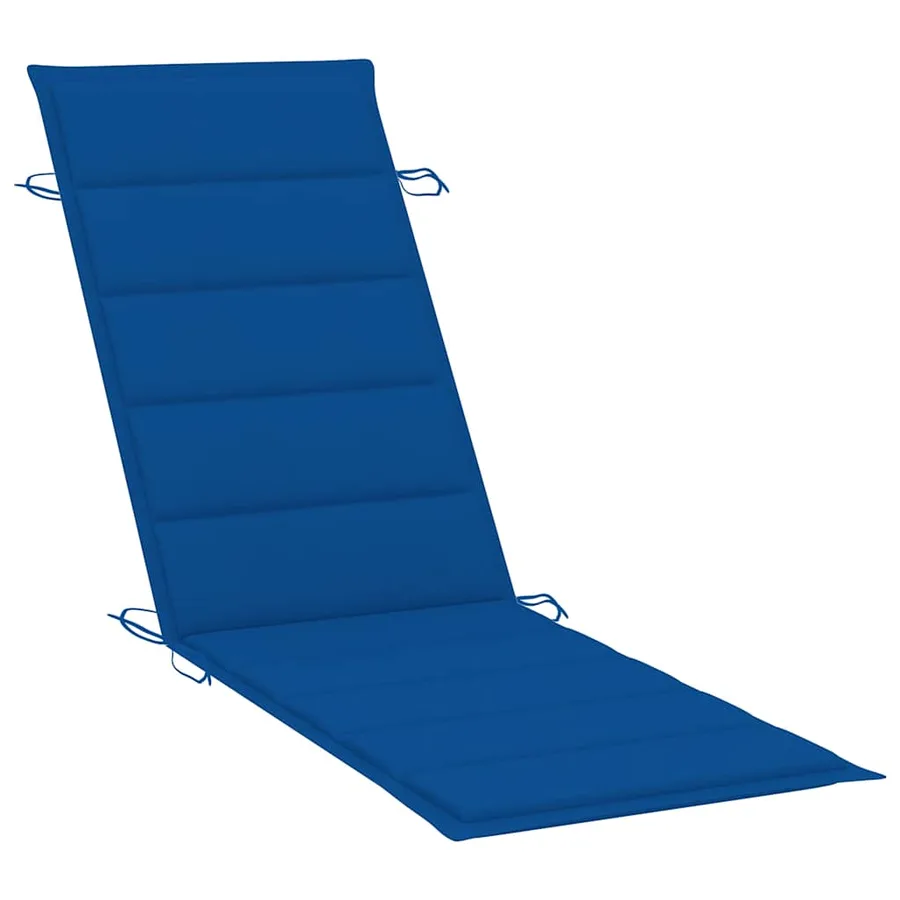 Chaise longue avec coussin Gris Bois d'acacia solide - 10