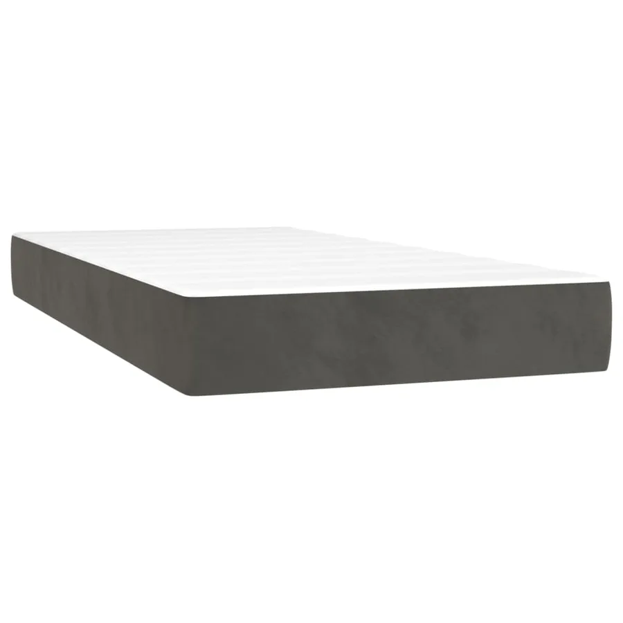 Sommier à lattes de lit avec matelas Gris foncé 100x200 cm - 5