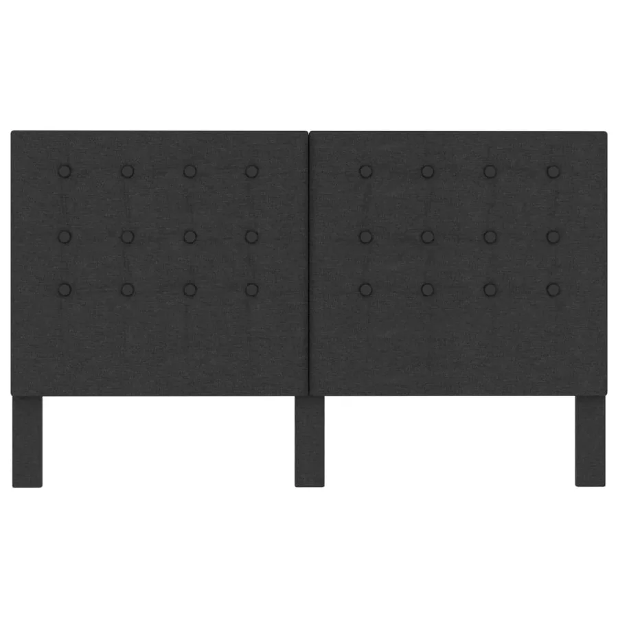 Tête de lit touffetée Gris foncé Tissu 180x200 cm - 4
