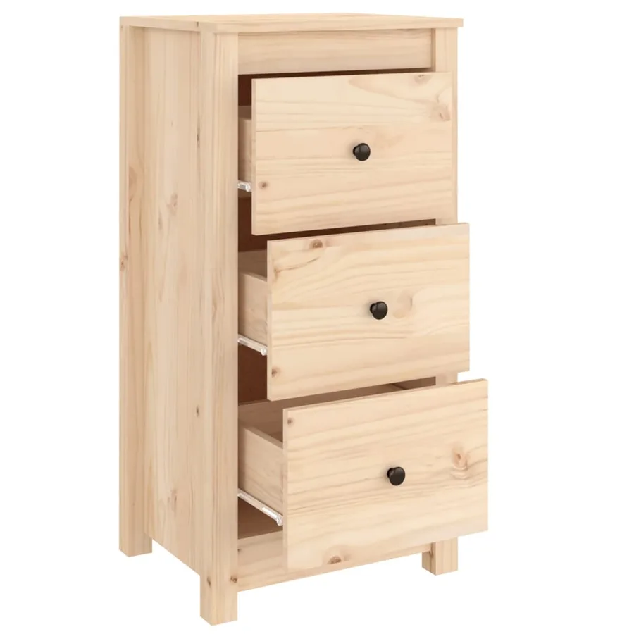 Buffet 40x35x80 cm bois massif de pin - 5
