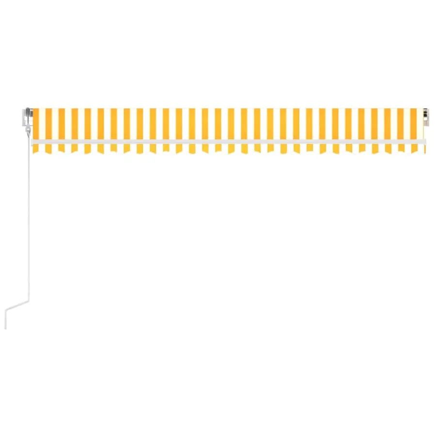 Auvent automatique capteur de vent/LED 500x300cm Jaune et blanc - 3