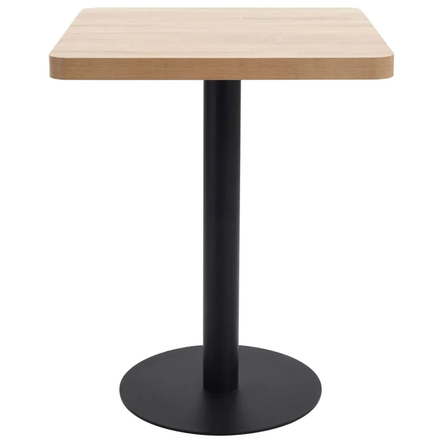 Table de bistro marron clair 60x60 cm MDF - 2