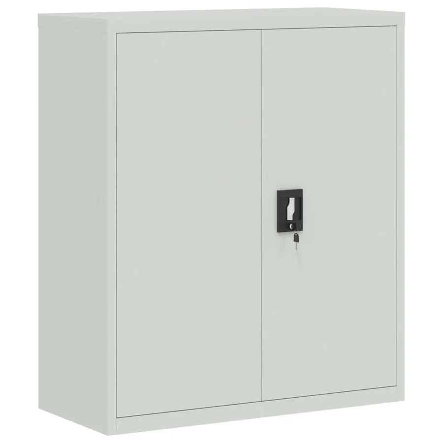 Classeur gris clair 90x40x145 cm acier - 7