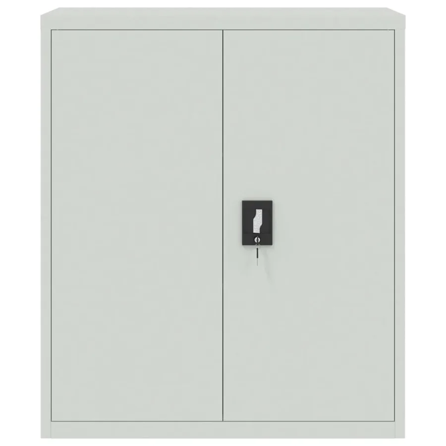 Classeur gris clair 90x40x145 cm acier - 8