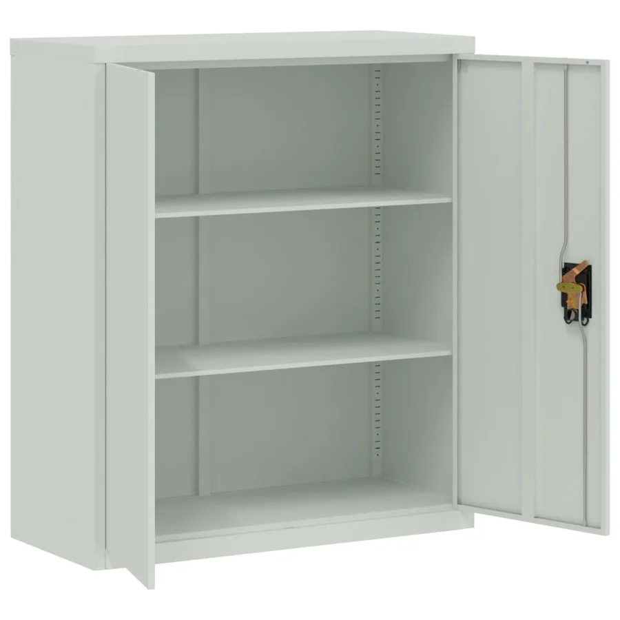 Classeur gris clair 90x40x145 cm acier - 9