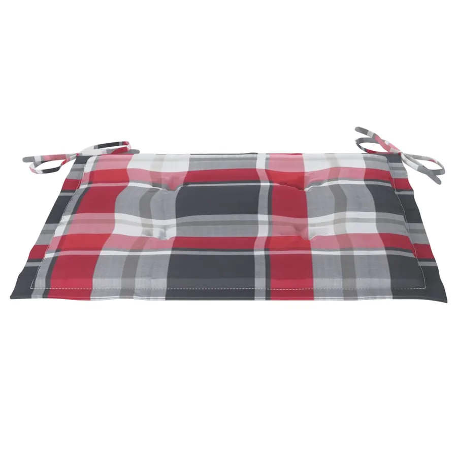 Chaises pliables de jardin lot de 6 avec coussins Bois d'acacia - 11