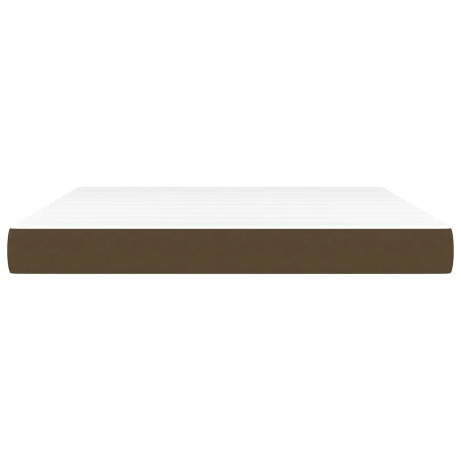 Matelas de lit à ressorts ensachés fermeté moyenne Marron foncé 160x200x20 cm - 3
