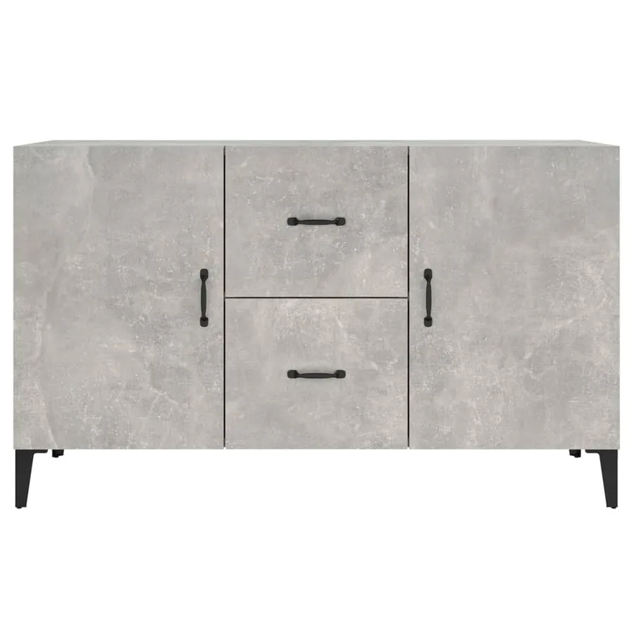 Buffet gris béton 100x36x60 cm bois d'ingénierie - 5