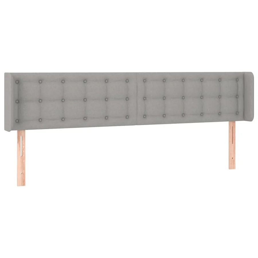 Tête de lit à LED Gris clair 163x16x78/88 cm Tissu - 3