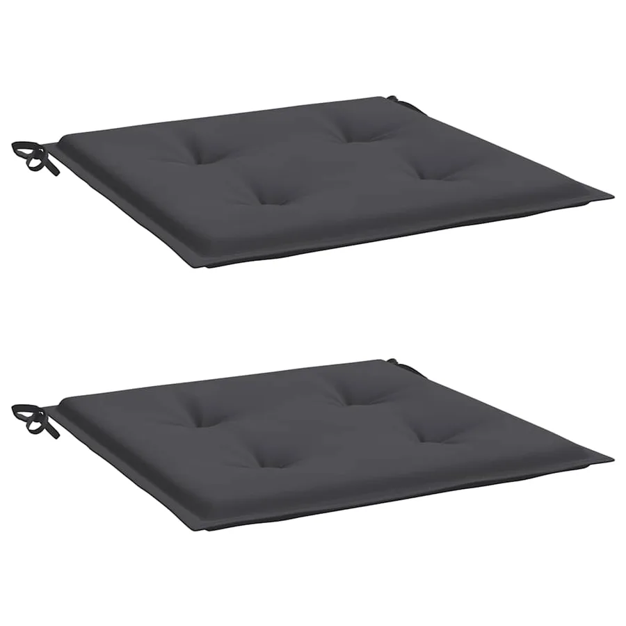 Coussins de chaise de jardin lot de 2 anthracite 40x40x4 cm - 3