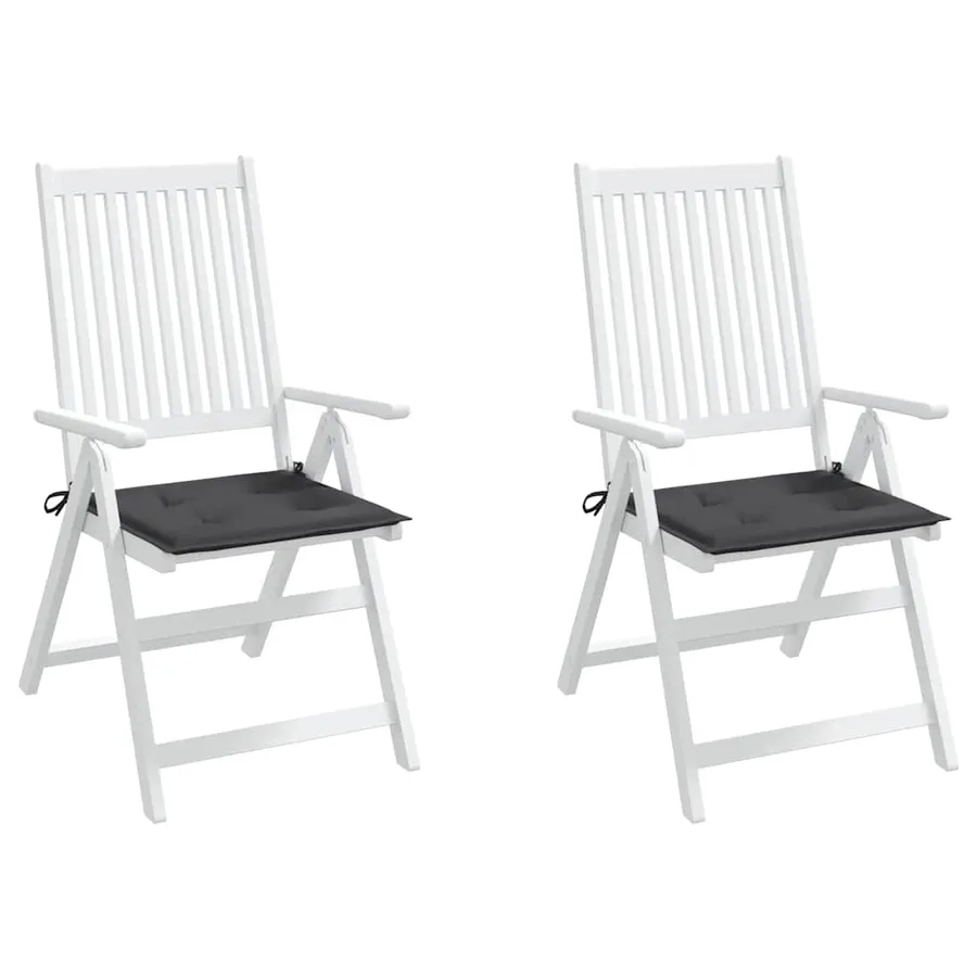 Coussins de chaise de jardin lot de 2 anthracite 40x40x4 cm - 4