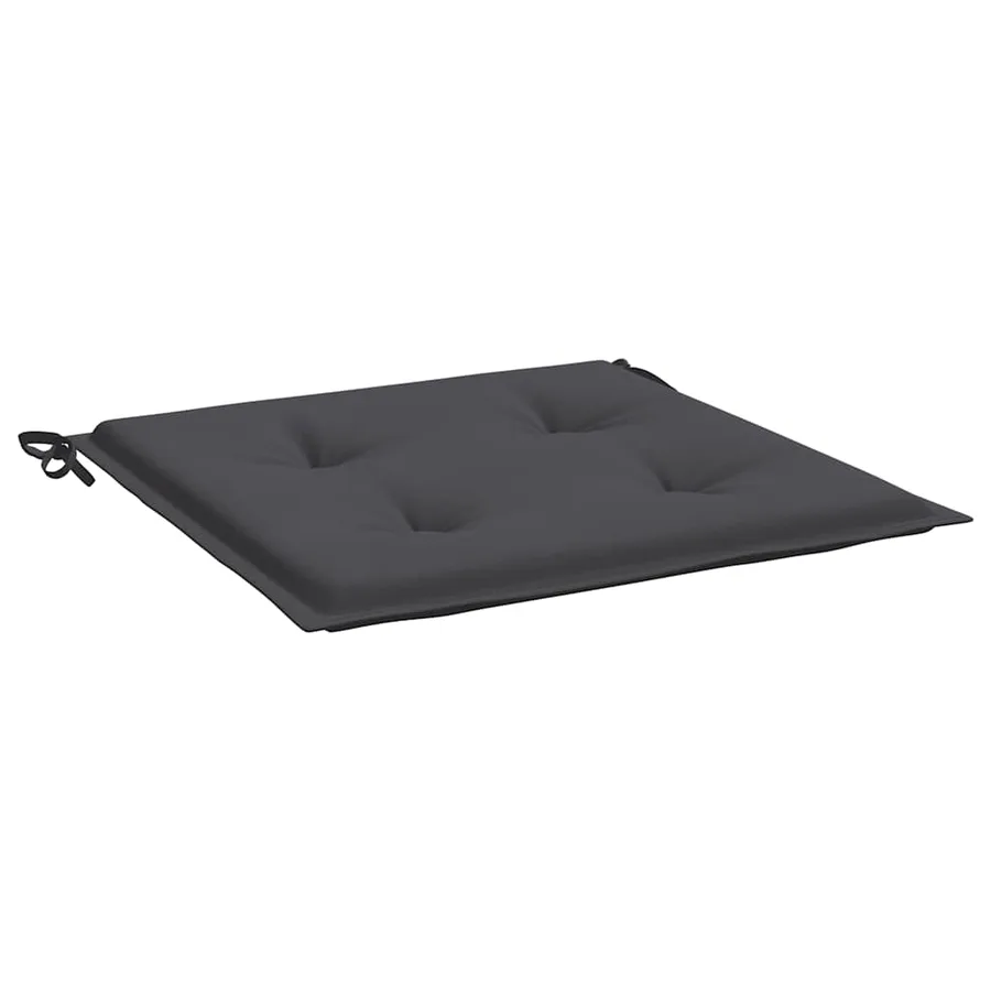 Coussins de chaise de jardin lot de 2 anthracite 40x40x4 cm - 5