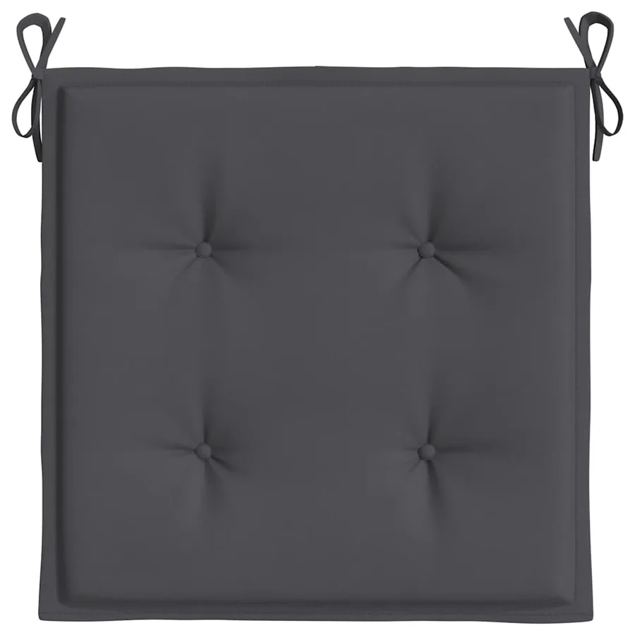 Coussins de chaise de jardin lot de 2 anthracite 40x40x4 cm - 6